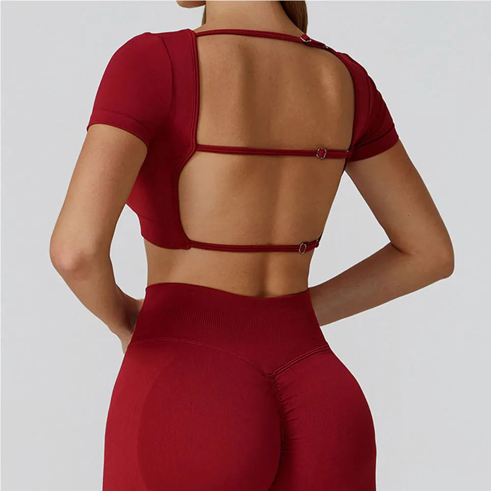 Seamless Backless Fitness Top