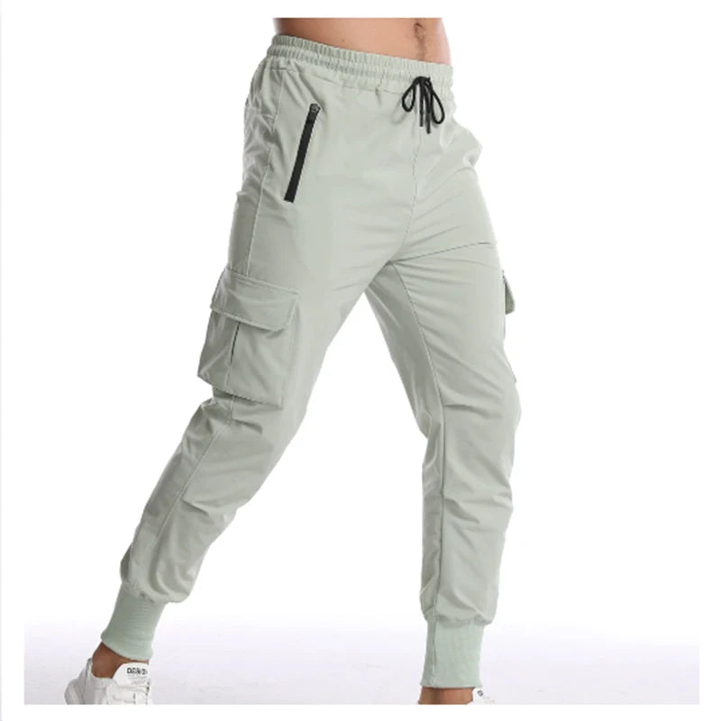 Large-Size Multi-Pocket Fitness Joggers