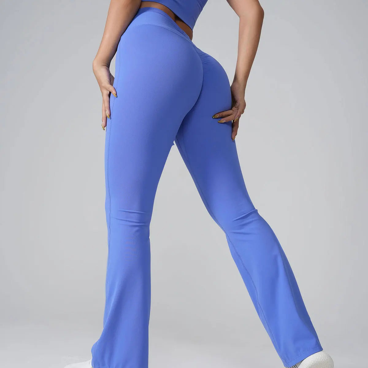 High-Waist Flared Fitness Leggings
