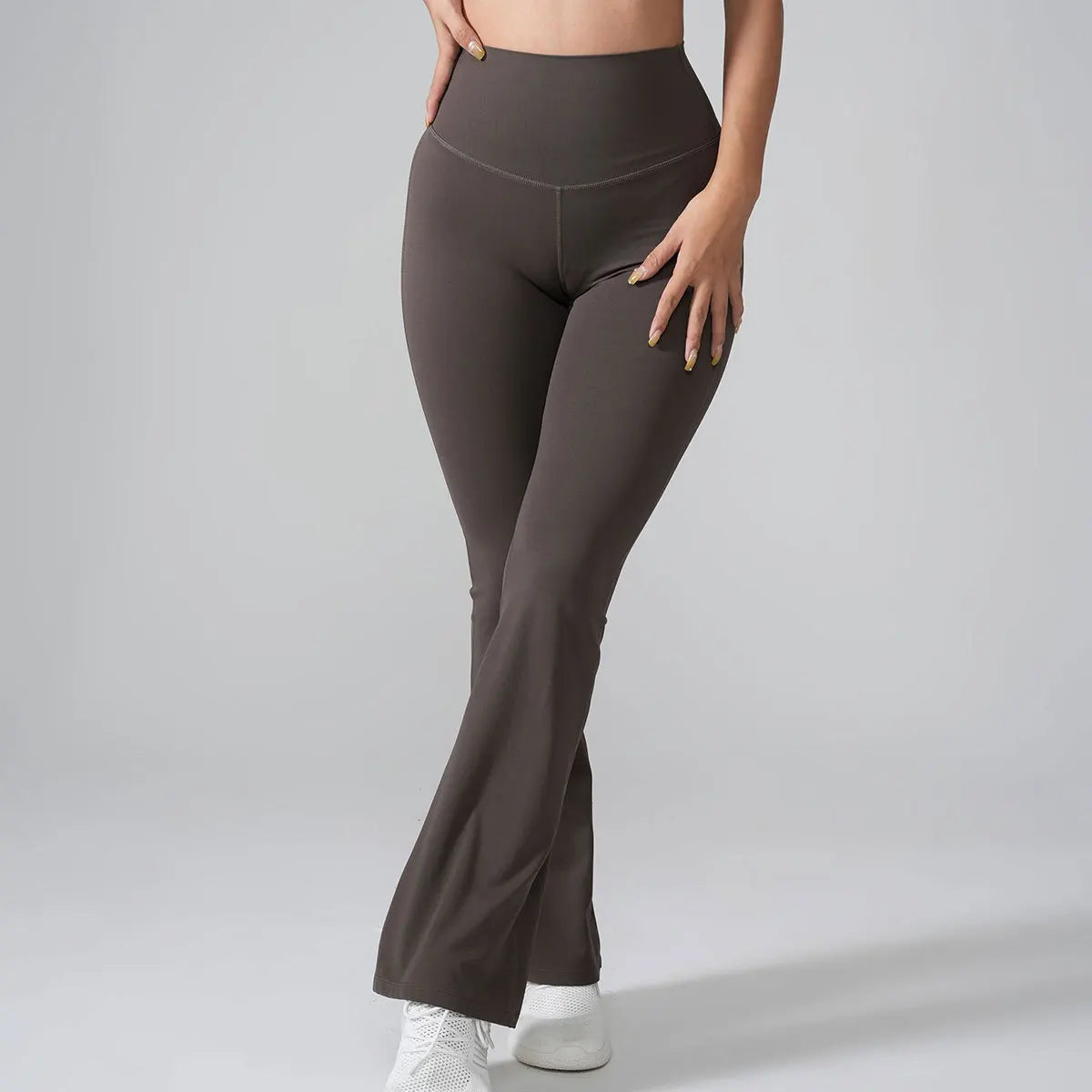 High-Waist Flared Fitness Leggings