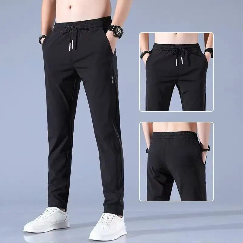 Ice-Silk Breathable Elastic Pants