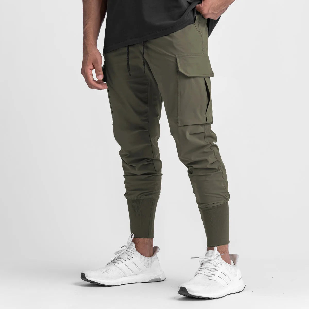 Large-Size Multi-Pocket Fitness Joggers