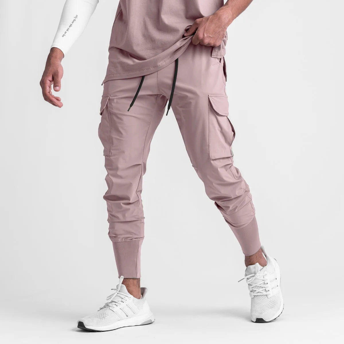 Large-Size Multi-Pocket Fitness Joggers