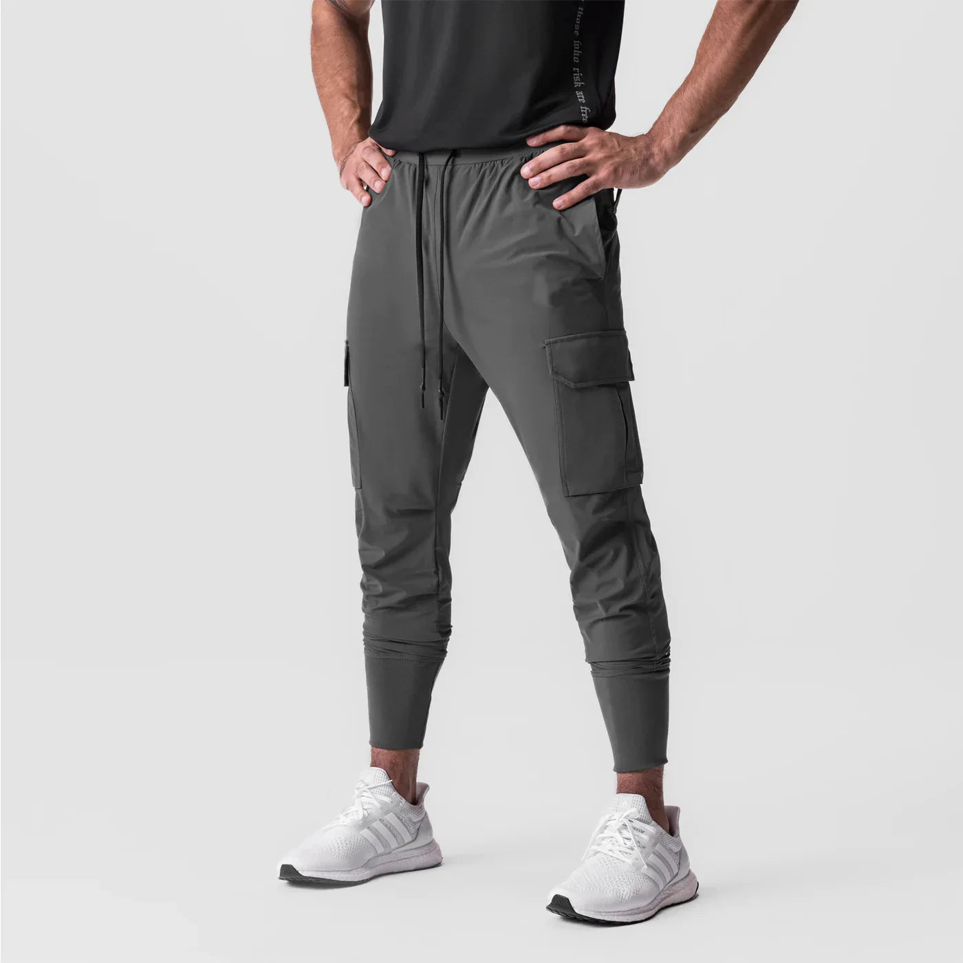 Large-Size Multi-Pocket Fitness Joggers