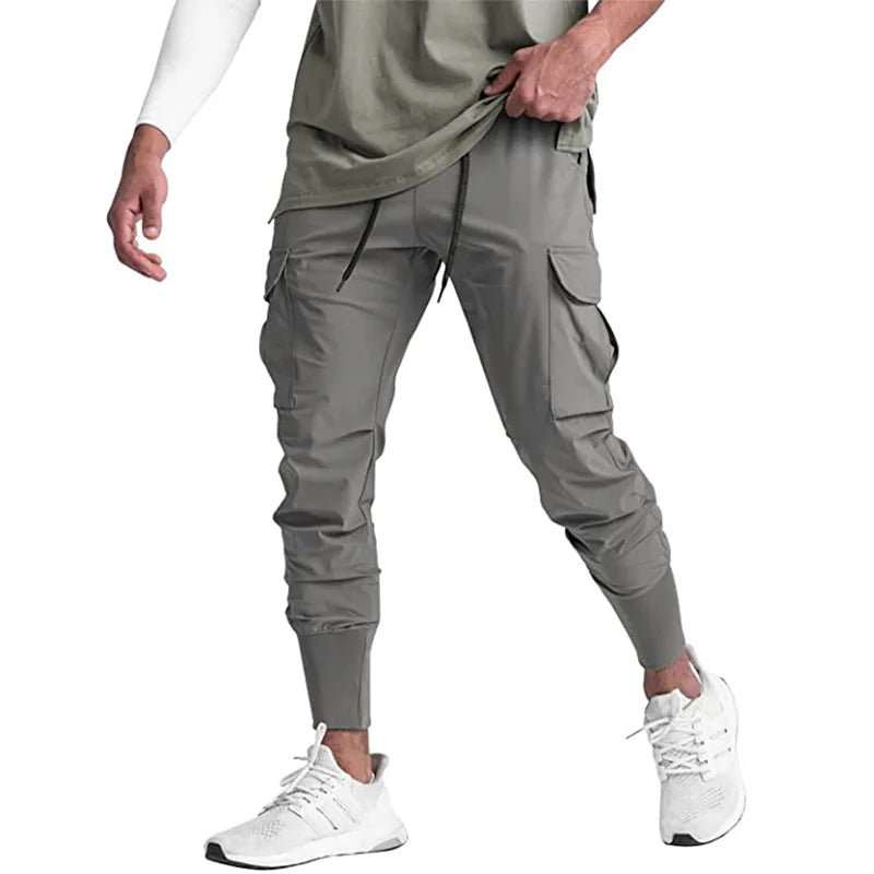 Large-Size Multi-Pocket Fitness Joggers