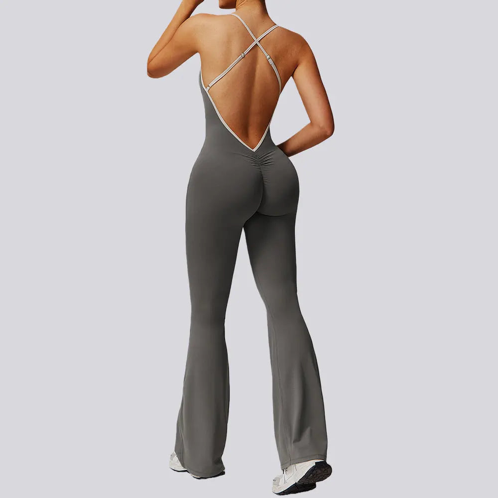 Cross-Strap Yoga Bodysuit