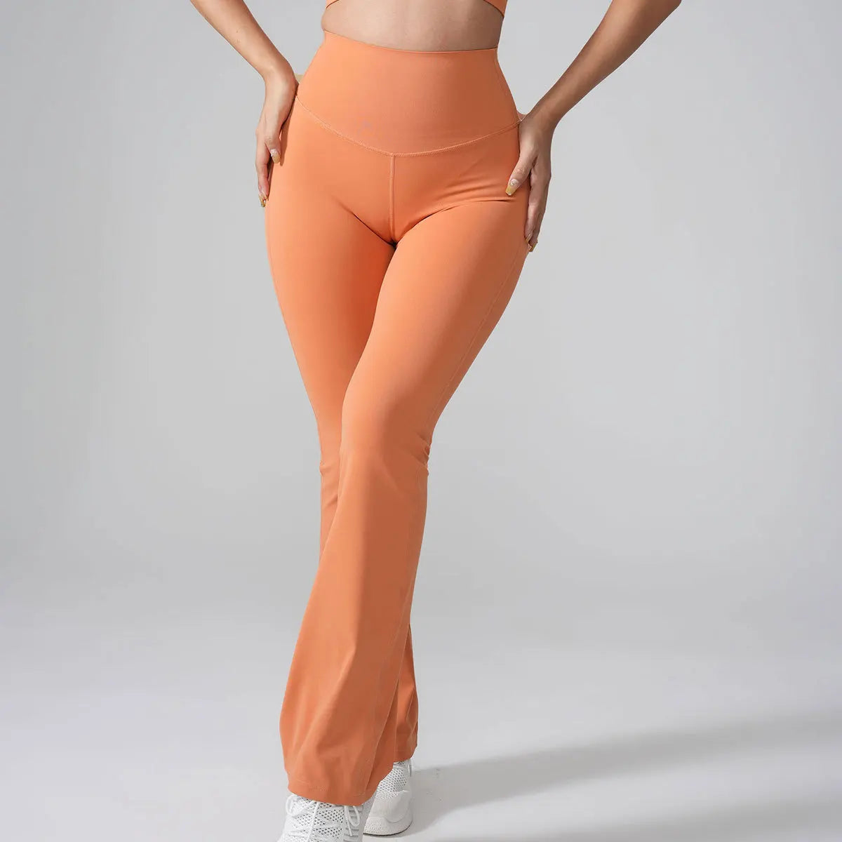 High-Waist Flared Fitness Leggings