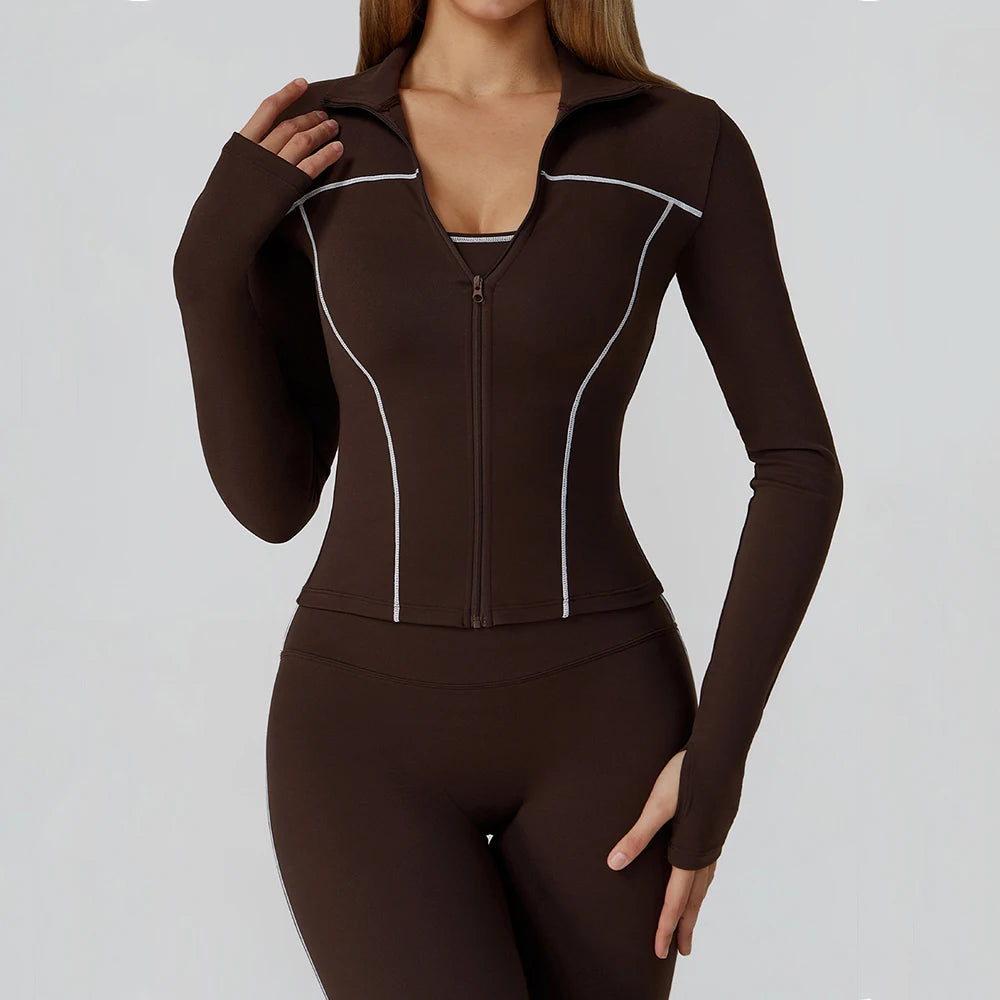 Slim Zipper Yoga Jacket