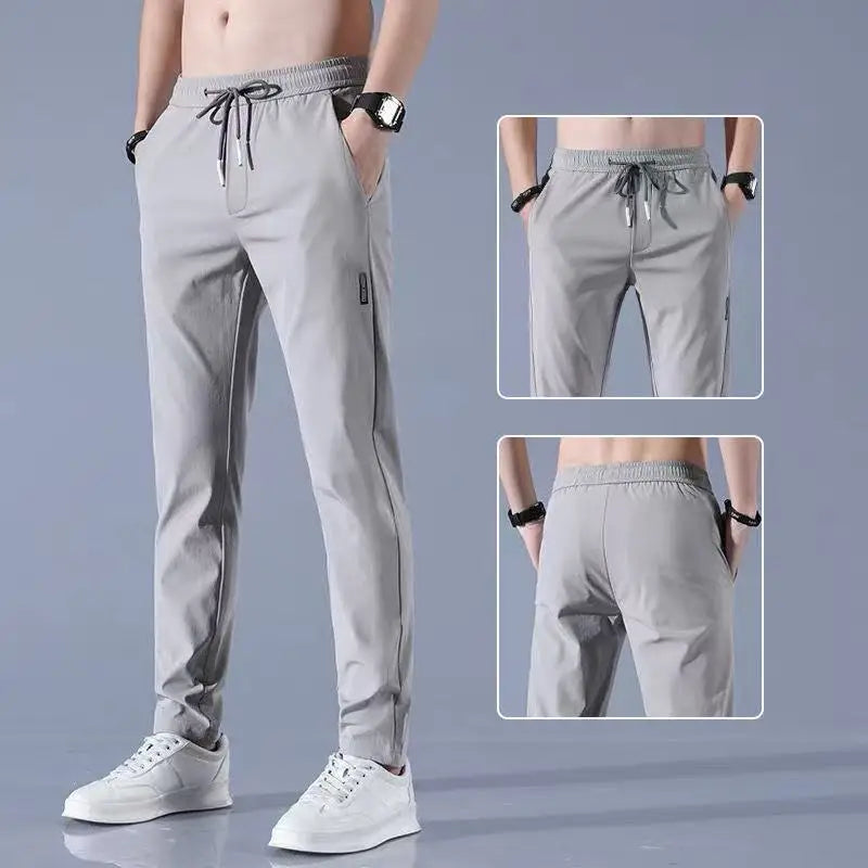Ice-Silk Breathable Elastic Pants