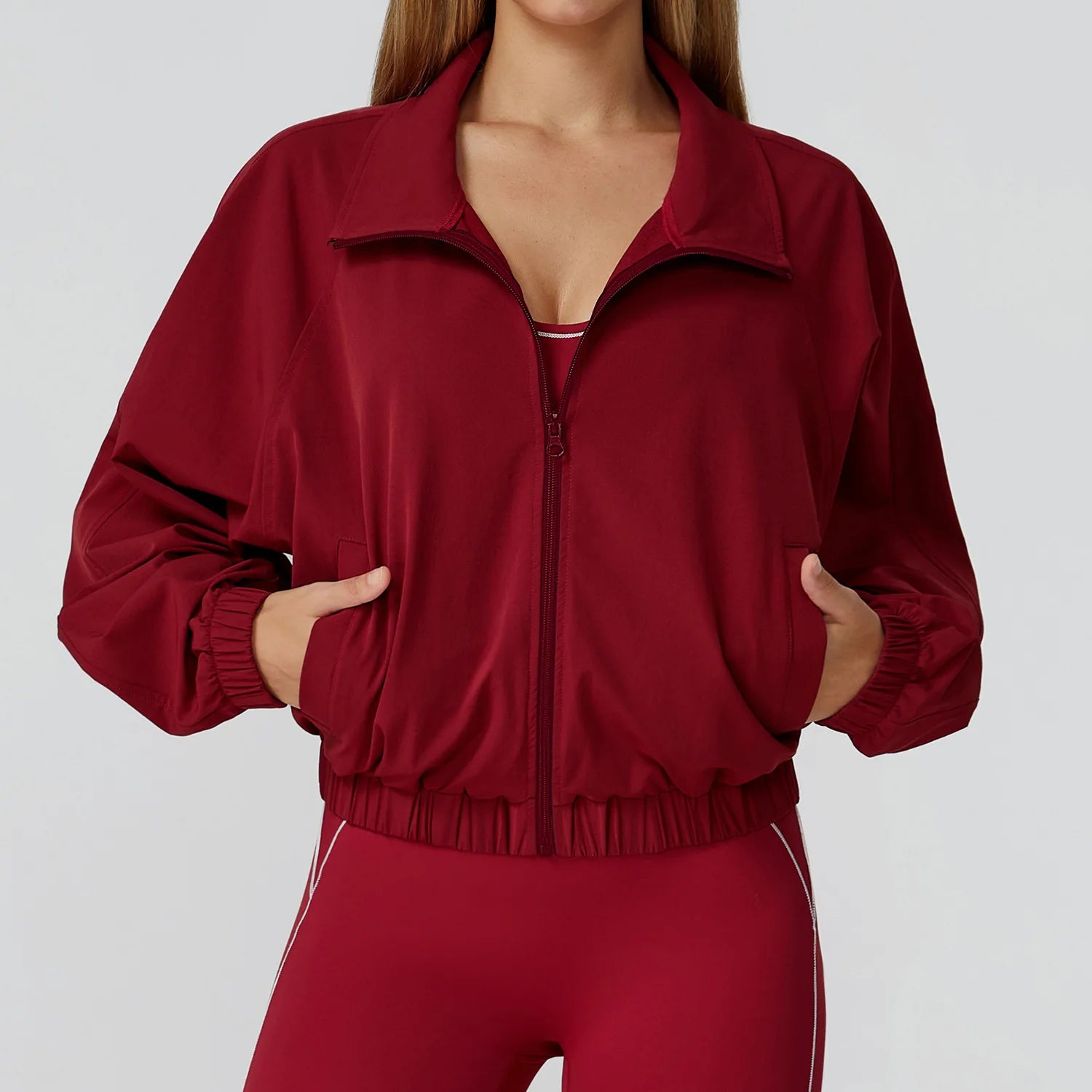 High-Elastic Yoga Jacket with Zipper