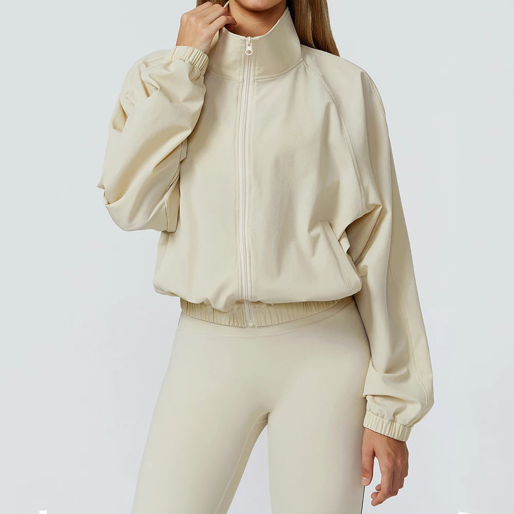 High-Elastic Yoga Jacket with Zipper