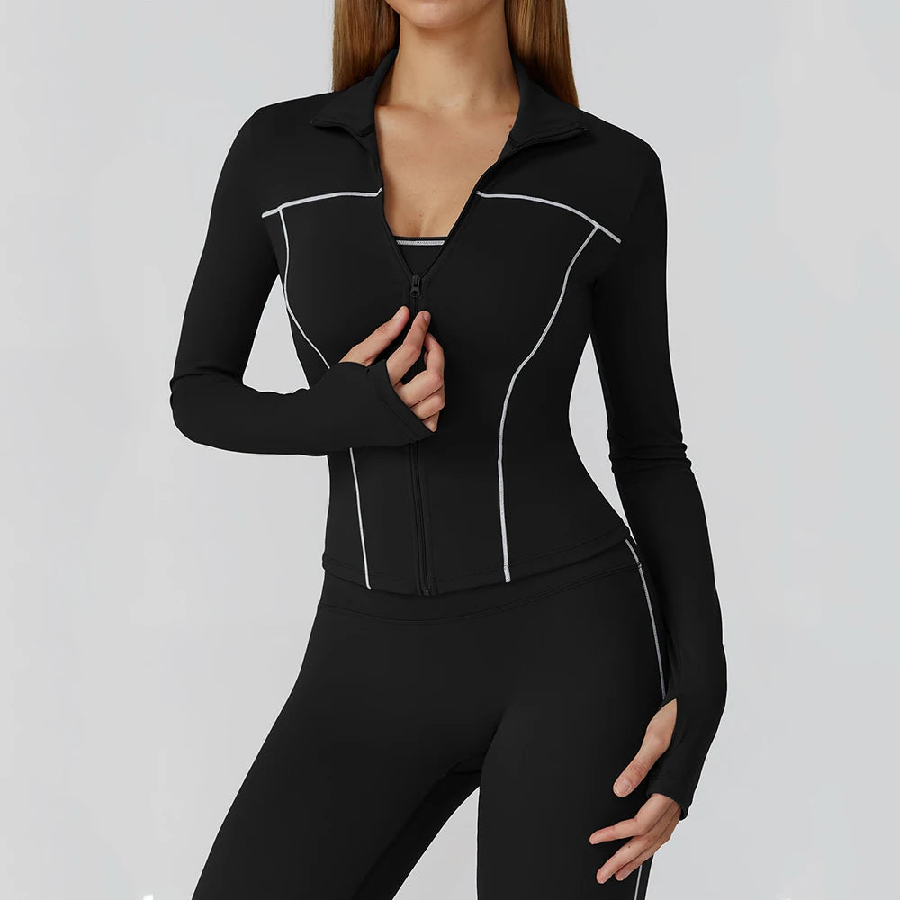 Slim Zipper Yoga Jacket