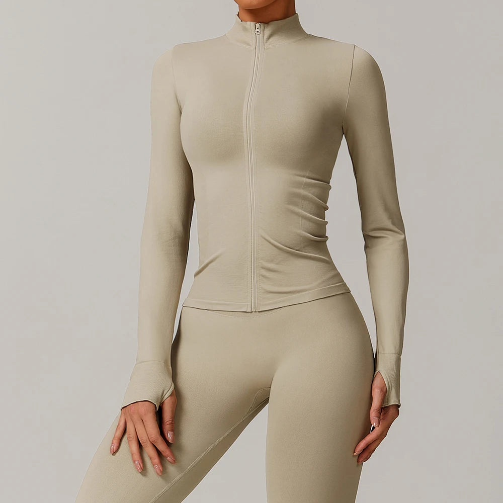 Seamless Zipper Yoga Jacket
