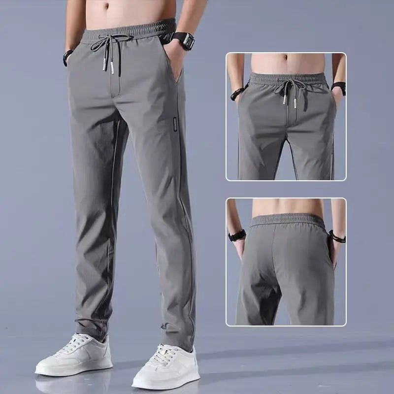 Ice-Silk Breathable Elastic Pants