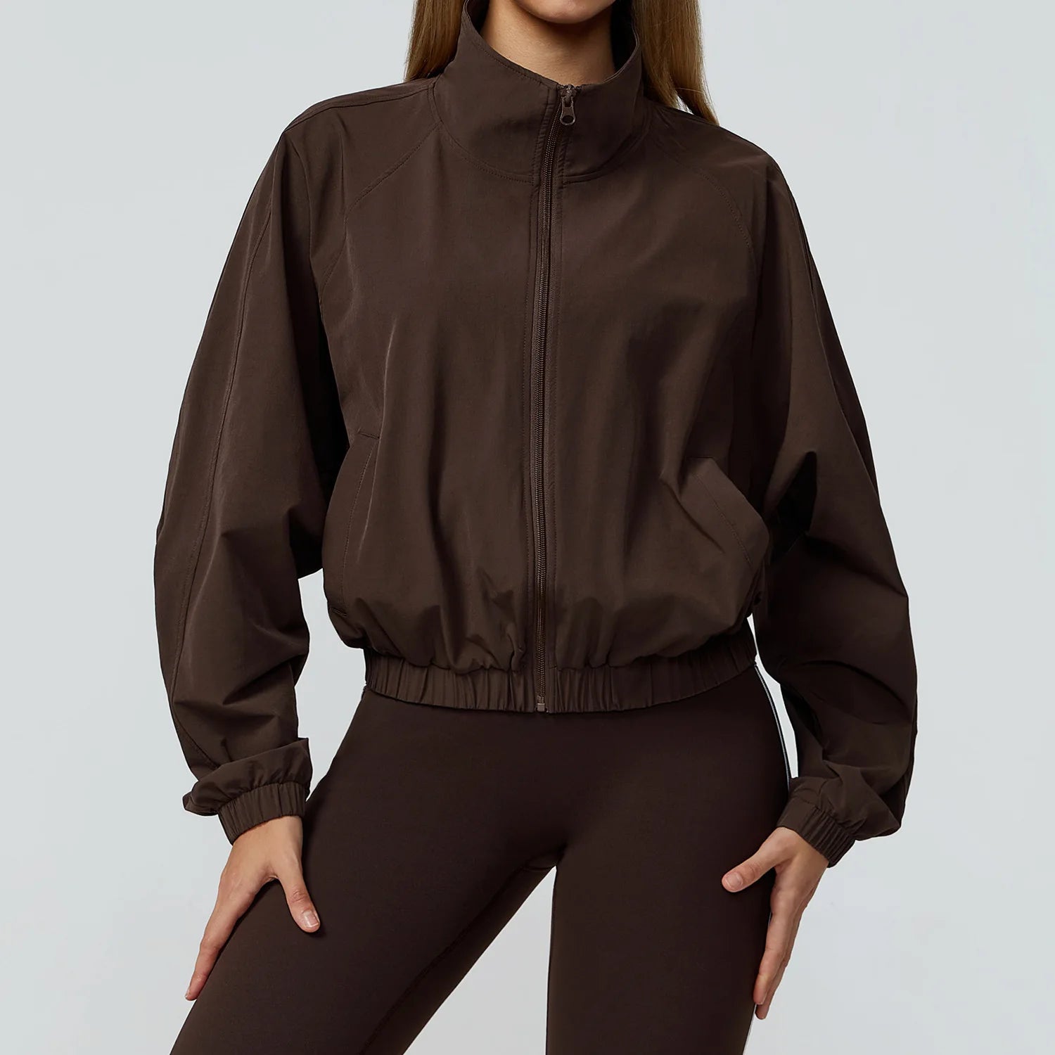 High-Elastic Yoga Jacket with Zipper