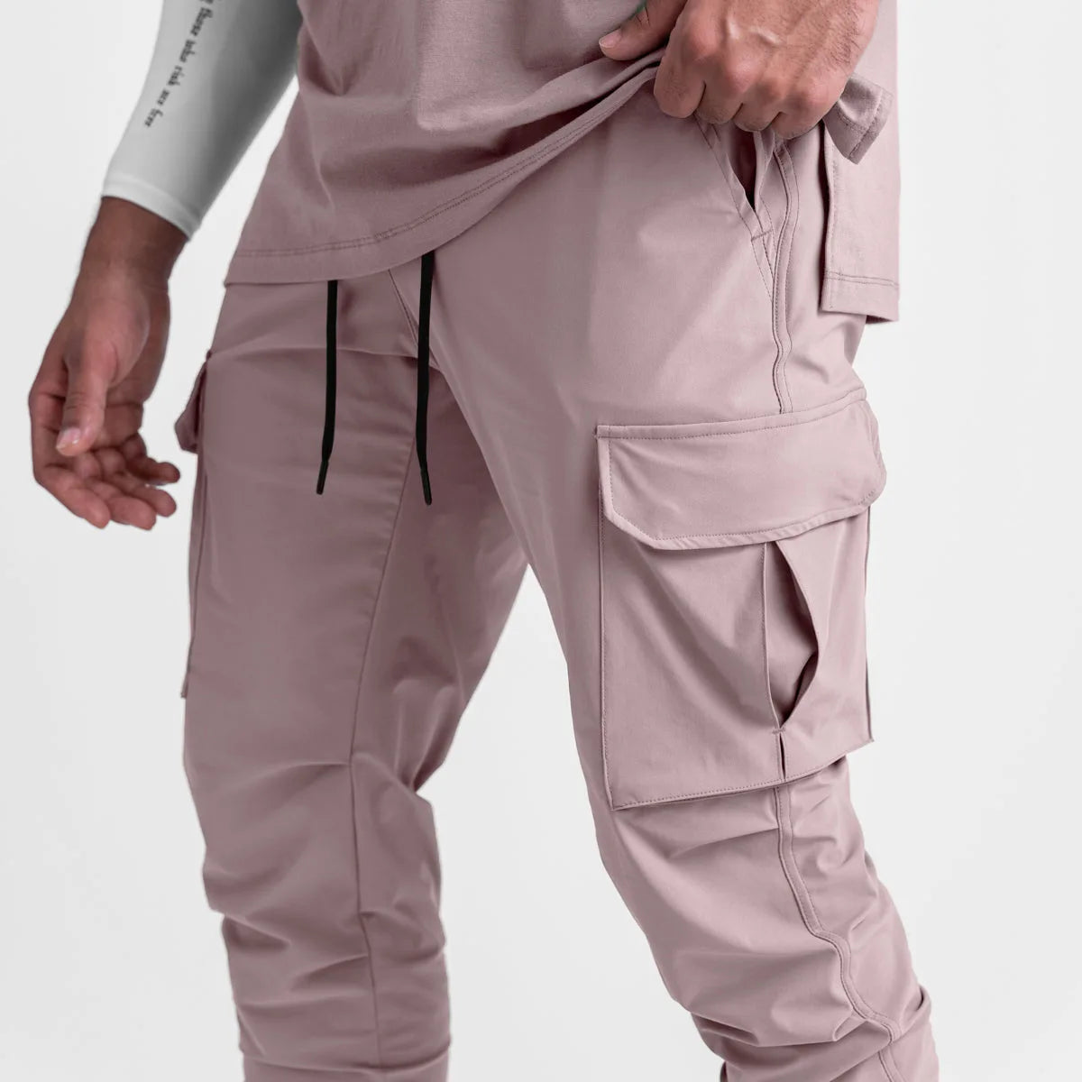Large-Size Multi-Pocket Fitness Joggers