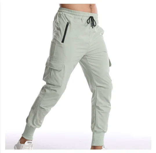 Large-Size Multi-Pocket Fitness Joggers
